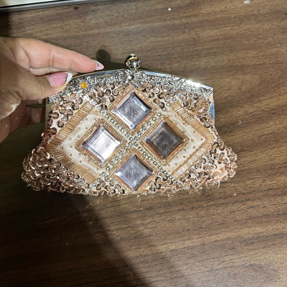 Elegant Gold and Silver Clutch